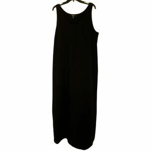 Ellos Black Sleeveless Tank Top Dress Comfy Cotton Size 18/20 Large